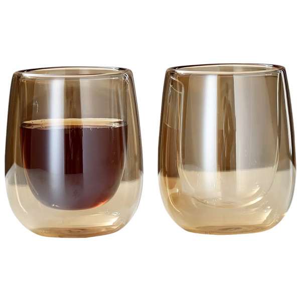 Фото - Набір склянок з подвійними стінками Vittora VT-5407-250 2 шт. 50 мл Фото - Набір склянок з подвійними стінками Vittora VT-5407-250 2 шт. 50 мл