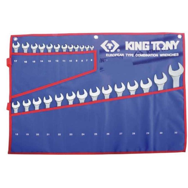 Фото - Набір комбінованих ключів KING TONY 22 шт. 6-32 мм (1222MRN)
