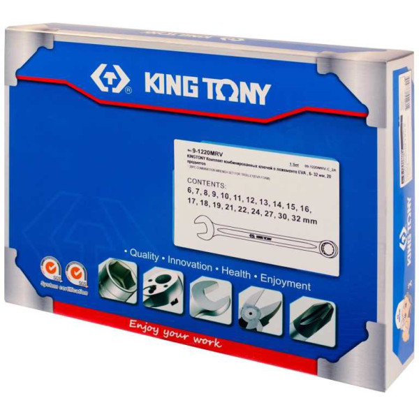 Фото - Набор комбинированных ключей KING TONY 20 шт. (9-1220MRV)