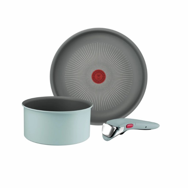 Фото - Набор посуды со съемной ручкой Tefal L8029053 Ingenio Halo Eucalyptus 3 пр.