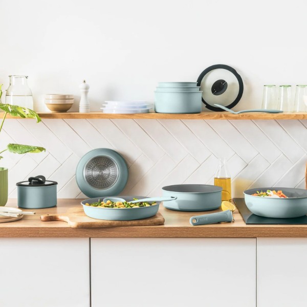 Фото - Набор посуды со съемной ручкой Tefal L8029053 Ingenio Halo Eucalyptus 3 пр.