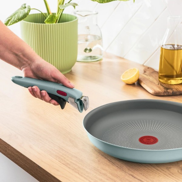 Фото - Набор посуды со съемной ручкой Tefal L8029053 Ingenio Halo Eucalyptus 3 пр.