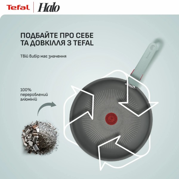 Фото - Набор посуды со съемной ручкой Tefal L8029053 Ingenio Halo Eucalyptus 3 пр.