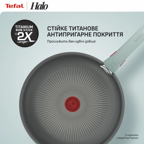 Фото - Набор посуды со съемной ручкой Tefal L8029053 Ingenio Halo Eucalyptus 3 пр.