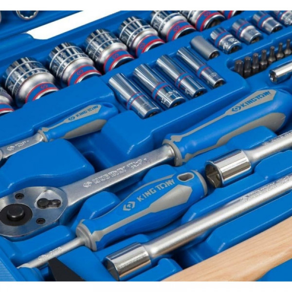 Фото - Набір інструментів KING TONY 1/4''+1/2'' 128 шт. (7528MR01)