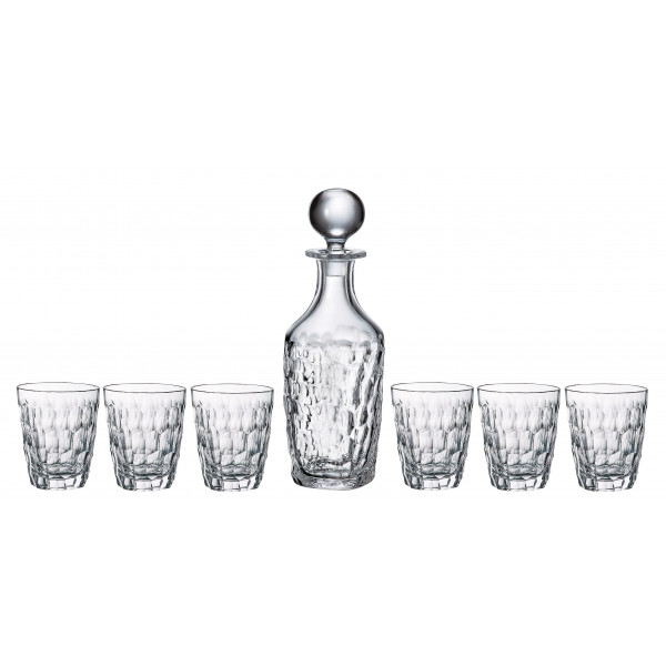 Фото - Набір склянок для віскі Bohemia Marble 7 пр. (b99999-99W24)