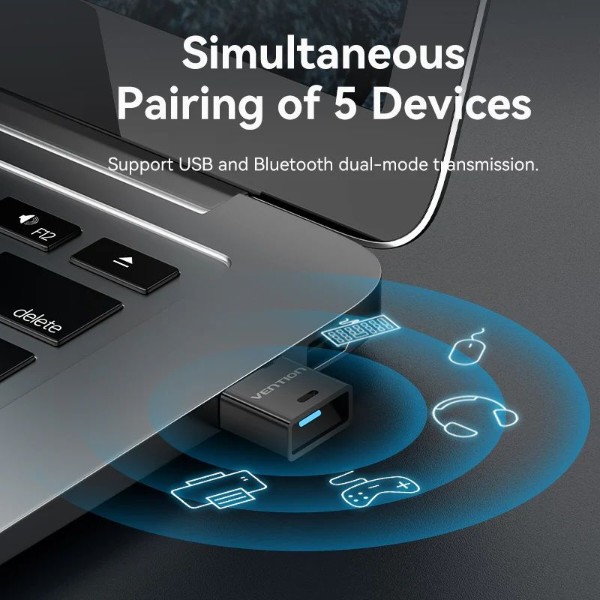 Фото - Адаптер мережі Bluetooth USB Vention v5.3 20м (NAHB0)
