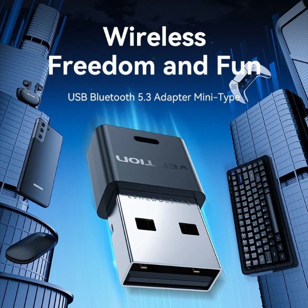Фото - Адаптер мережі Bluetooth USB Vention v5.3 20м (NAHB0)
