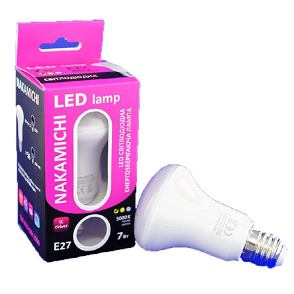Фото - Лампочка світлодіодна Nakamichi E27 7W 3000 K (SLR-R63-08b 3000) Фото - Лампочка світлодіодна Nakamichi E27 7W 3000 K (SLR-R63-08b 3000)