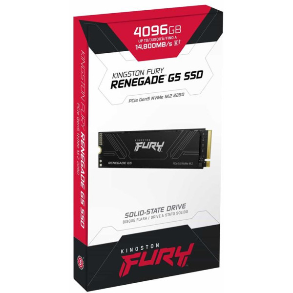 Фото - SSD-накопичувач внутрішній Kingston FURY Renegade G5 SSD 4096GB M.2 2280 PCIe Gen 5.0 x4 NVMe  (SFYR2S/4T0)