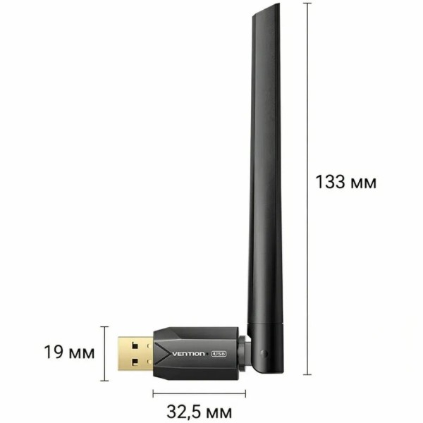 Фото - Адаптер мережі Bluetooth USB Vention v6.0 200м (NAMB0)