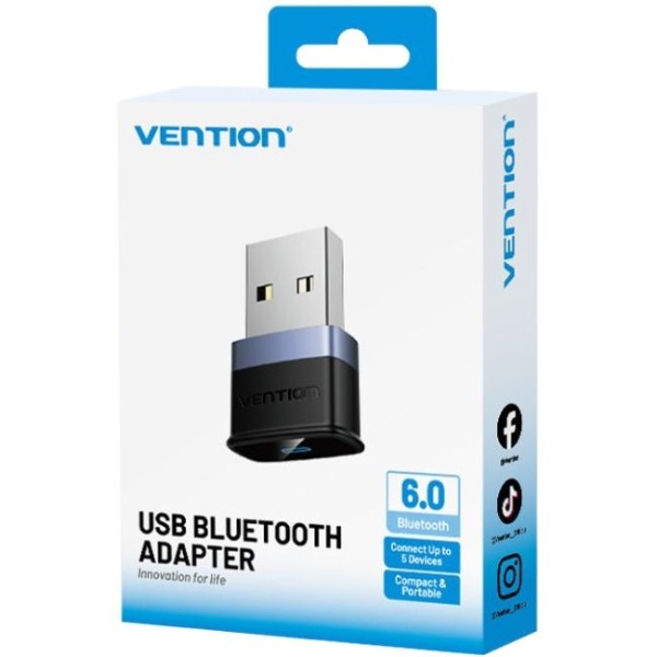 Фото - Адаптер мережі Bluetooth USB Vention v6.0 20м (NANB0)