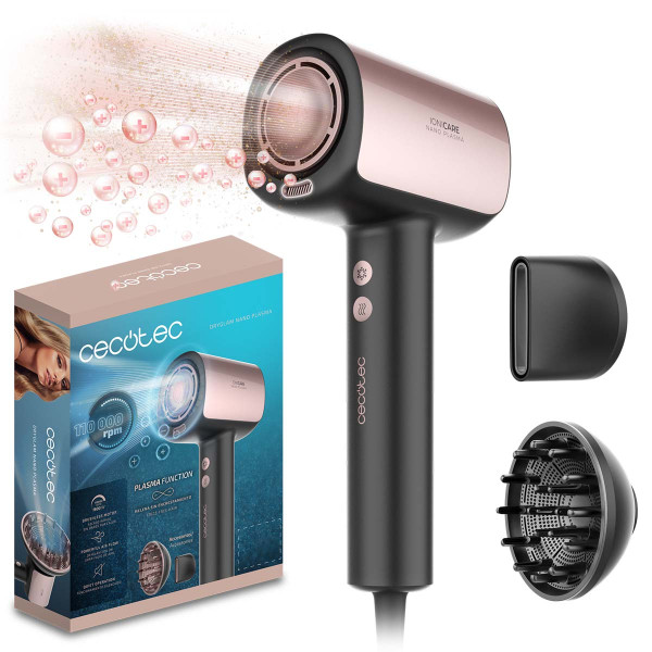 Фото - Фен Cecotec DryGlam Nano Plasma Black (A01_EU01_100150)