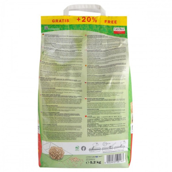 Фото - Наповнювач деревний Cats Best Original 5,2кг (4002973191163)