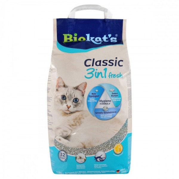 Фото - Наполнитель бентонитовый Biokat's Classic Fresh 3in1 Cotton Blossom 10 кг (4002064617220)