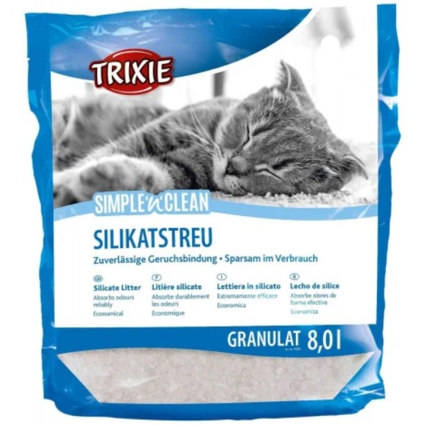 Фото - Наполнитель силикагелевый Trixie Simple and Clean гранулы 8 л (4047974040201)
