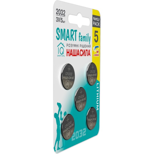 Фото - Батарейка тип CR2032 Наша Сила SMART CR2032 5 (6922363163694)
