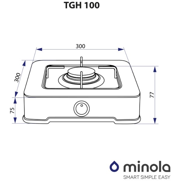 Фото - Плита газовая настольная Minola TGH 100 WH