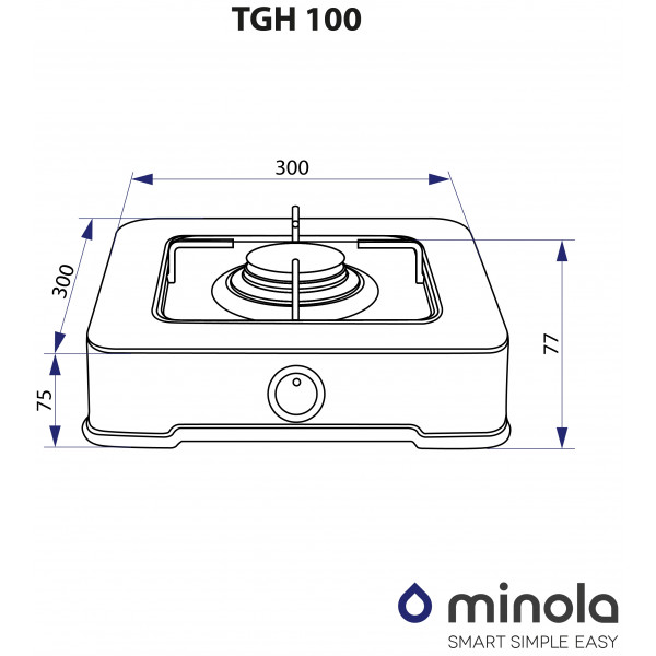 Фото - Плита газовая настольная Minola TGH 100 BR