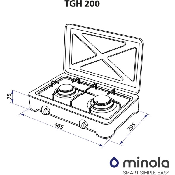 Фото - Плита газова настільна Minola TGH 200 WH