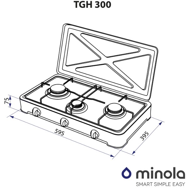 Фото - Плита газова настільна Minola TGH 300 WH