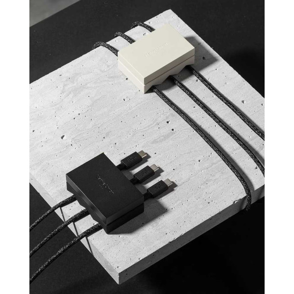 Фото - Органайзер для хранения кабелей Native Union Weighter Triple Channel Black (CBWEIG-TRI-BLK)