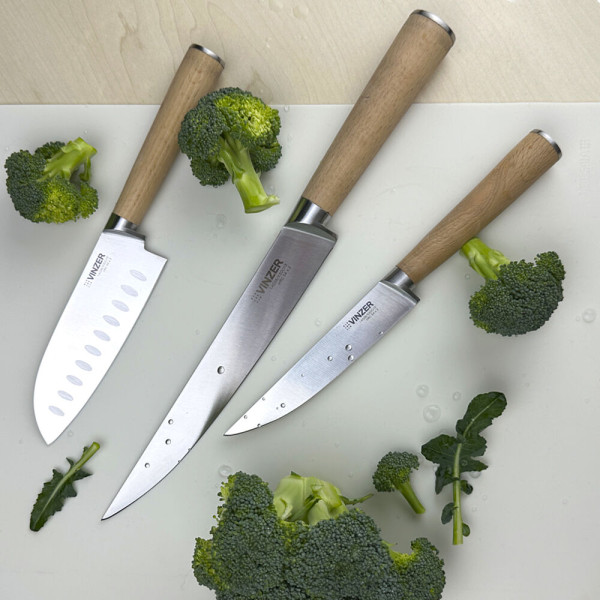 Фото - Ніж сантоку Vinzer Natura Line 12 см (50612)