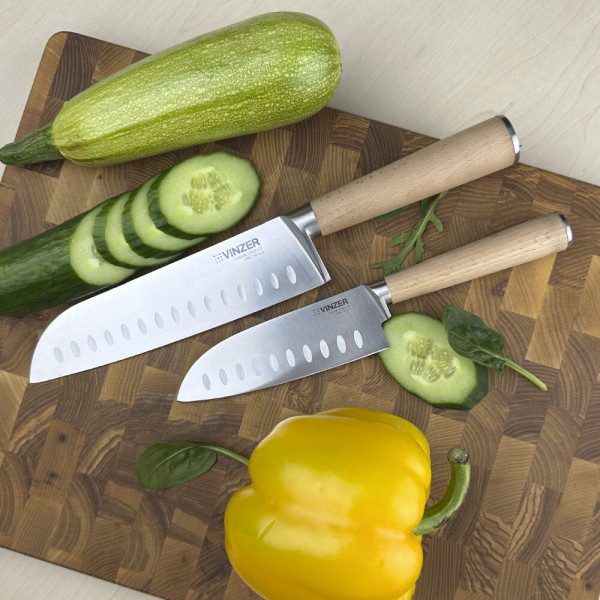 Фото - Ніж сантоку Vinzer Natura Line 12 см (50612)