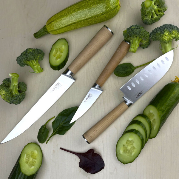 Фото - Ніж сантоку Vinzer Natura Line 12 см (50612)