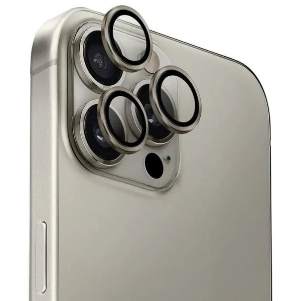 Фото - Захисне скло для смартфону NEU Chatel Metal Frame Lens Protector Glass for iPhone 16 Pro/16 Pro Max Natural Grey (Lens16ProGrey)