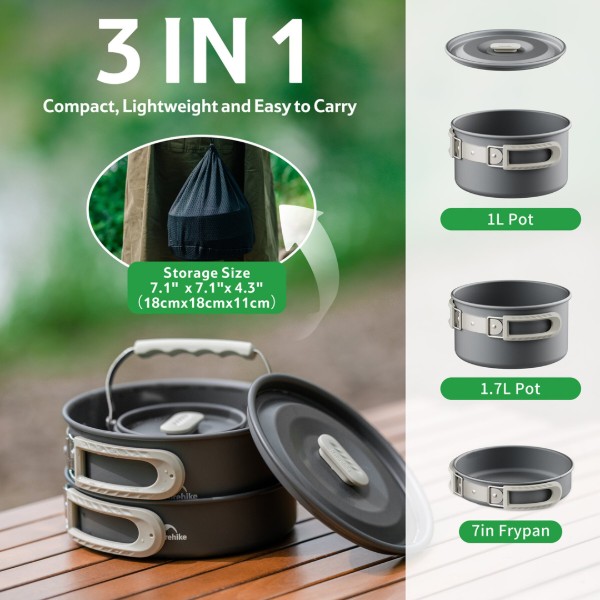 Фото - Набор посуды туристический Naturehike CNK2450CF010 (6976507663335)