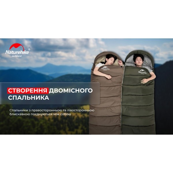Фото - Спальний мішок Naturehike U350S NH20MSD07 (6927595764329-R)