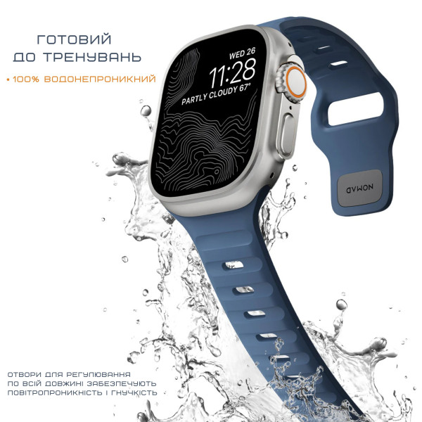 Фото - Ремешок для смарт-часов Nomad Sport Band Naval Blue 46mm/49mm (NM014919858)