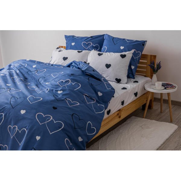Фото - Комплект постільної білизни ТЕП Happy Sleep Navy Blue Love 31 (2-03794_24828)