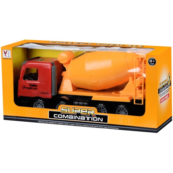 Фото - Наземная спецтехника Same Toy Super Combination Бетономешалка Красная (98-85Ut-1)