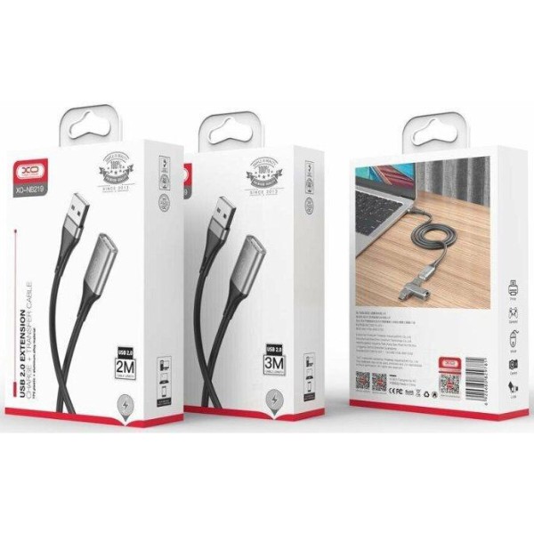 Фото - Кабель USB type A - USB type A XO USB A - USB A 2,0 2m (NB219)