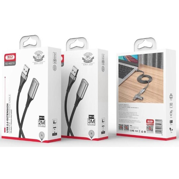 Фото - Кабель USB type A - USB type A XO NB219 USB to USB 3m Black (NB-219-USB-3m)