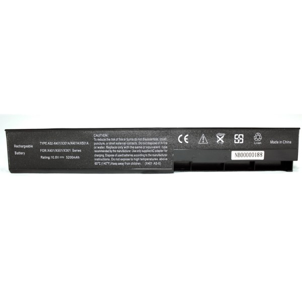 Фото - Аккумулятор для ноутбука PowerPlant ASUS X401 (A32-X401) 10.8V 5200mAh (NB00000188) Фото - Аккумулятор для ноутбука PowerPlant ASUS X401 (A32-X401) 10.8V 5200mAh (NB00000188)