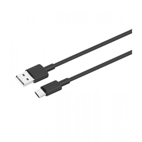 Фото - Кабель синхронізації даних XO microUSB NB156 2.4A/1m Black (NB156-M-BK)