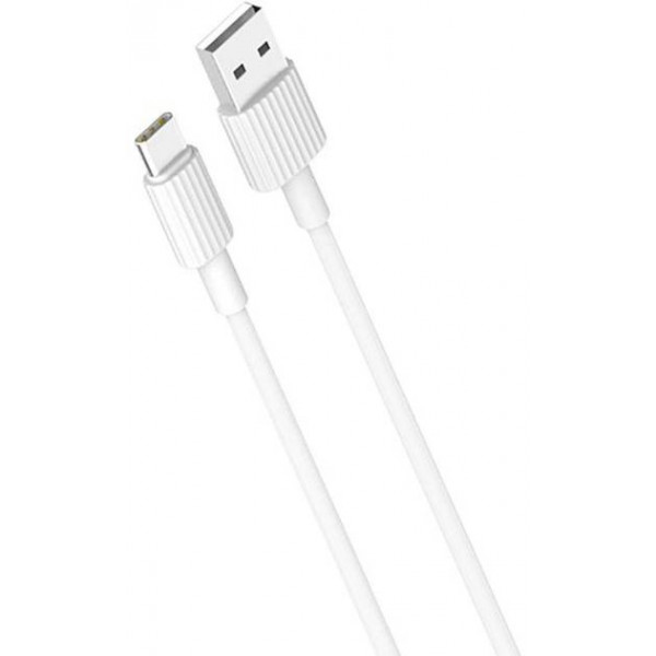 Фото - Кабель синхронізації даних XO Type-C NB156 2.4A/1m White (NB156-TC-1-WH)