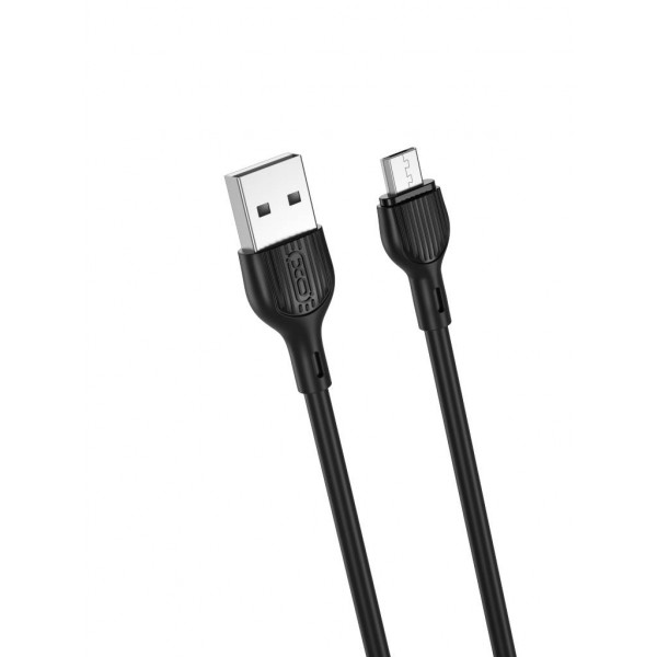 Фото - Кабель XO microUSB NB200 2.1A/1m Black (NB200-M-BK)