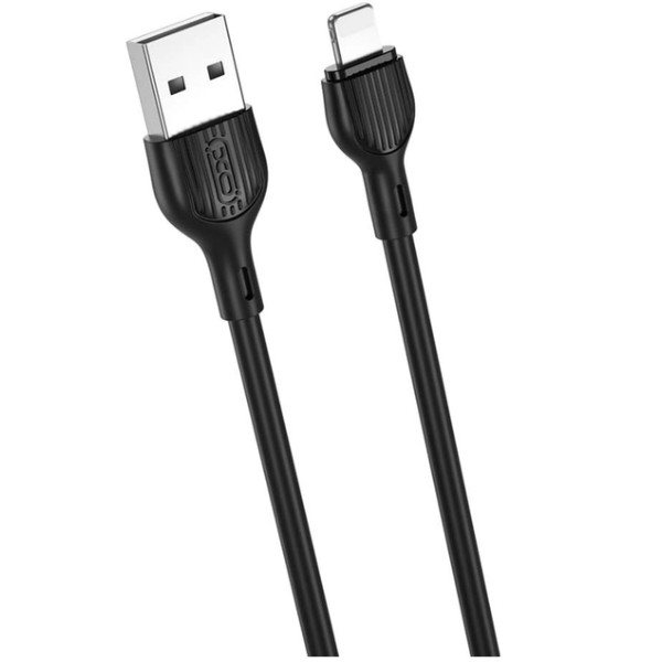 Фото - Кабель XO NB200 2.1A Lightning 1m Black (6920680877980)