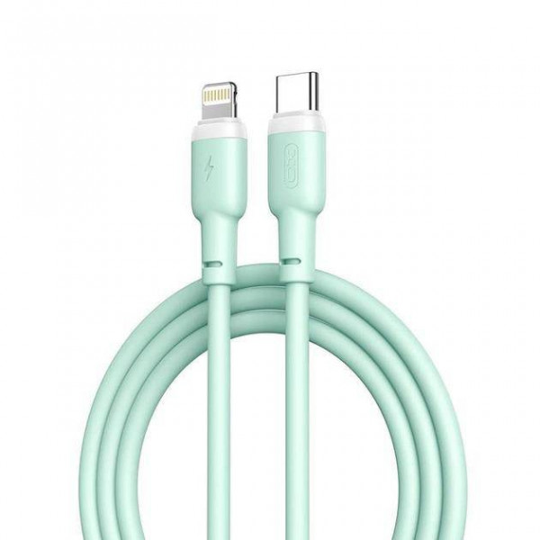 Фото - Кабель XO Type-C to Lightning NB208A Liquid Silicone 20W 1m Green (NB208A-TC-1-GR)