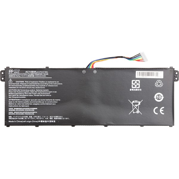 Фото - Акумулятор для ноутбука PowerPlant ACER Aspire E15 ES1-512 Series (AC14B8K) 15.2V 2200mAh (NB410460)