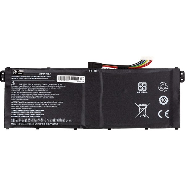 Фото - Акумулятор для ноутбука PowerPlant ACER Aspire 1 A114-32 (AP16M5J) 7.4V 4800mAh (NB410521) Фото - Акумулятор для ноутбука PowerPlant ACER Aspire 1 A114-32 (AP16M5J) 7.4V 4800mAh (NB410521)