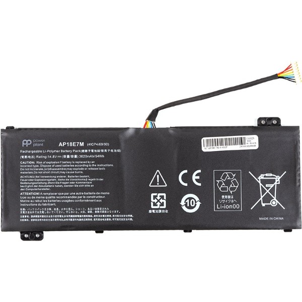 Фото - Акумулятор для ноутбука PowerPlant ACER Aspire 7 A715-74 (AP18E7M) 14.8V 3620mAh (NB410705) Фото - Акумулятор для ноутбука PowerPlant ACER Aspire 7 A715-74 (AP18E7M) 14.8V 3620mAh (NB410705)