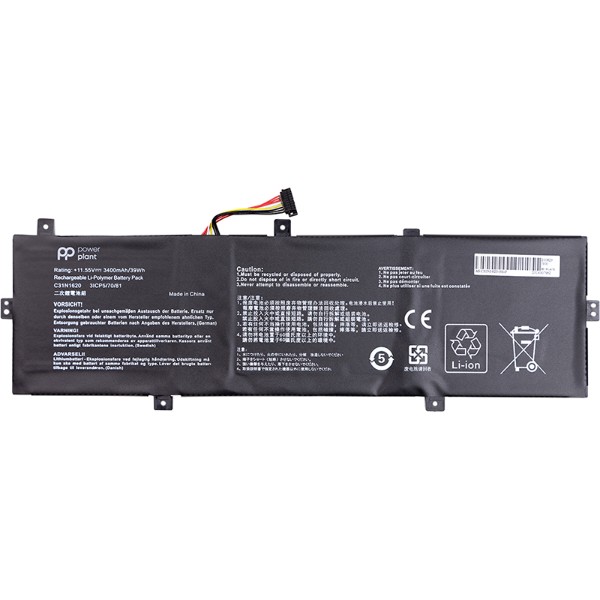 Фото - Акумулятор для ноутбука PowerPlant ASUS Zenbook UX430U (C31N1620) 11.55V 3400mAh (NB431366)