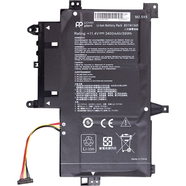 Фото - Аккумулятор для ноутбука PowerPlant Asus Transformer Book Flip TP500L (B31N1345) 11.4V 3400mAh (NB431373)