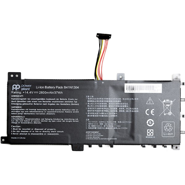 Фото - Акумулятор для ноутбука PowerPlant ASUS V451L (B41N1304) 14.4V 2600mAh (NB431403)