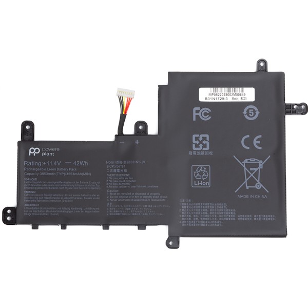 Фото - Аккумулятор для ноутбука PowerPlant ASUS VivoBook S15 (B31N1729) 11.4V 3553mAh (NB431632)